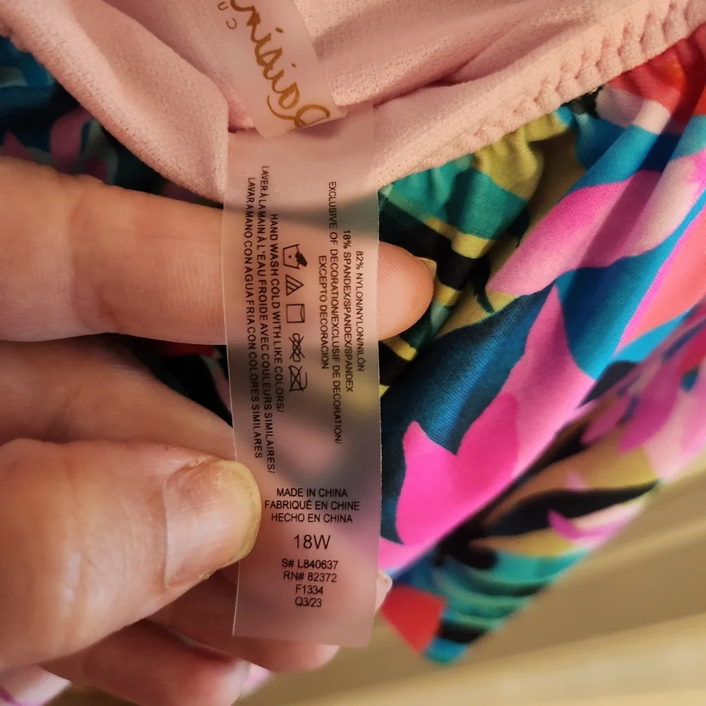 Floral Ruffle Tankini Top - Picture 6 of 8